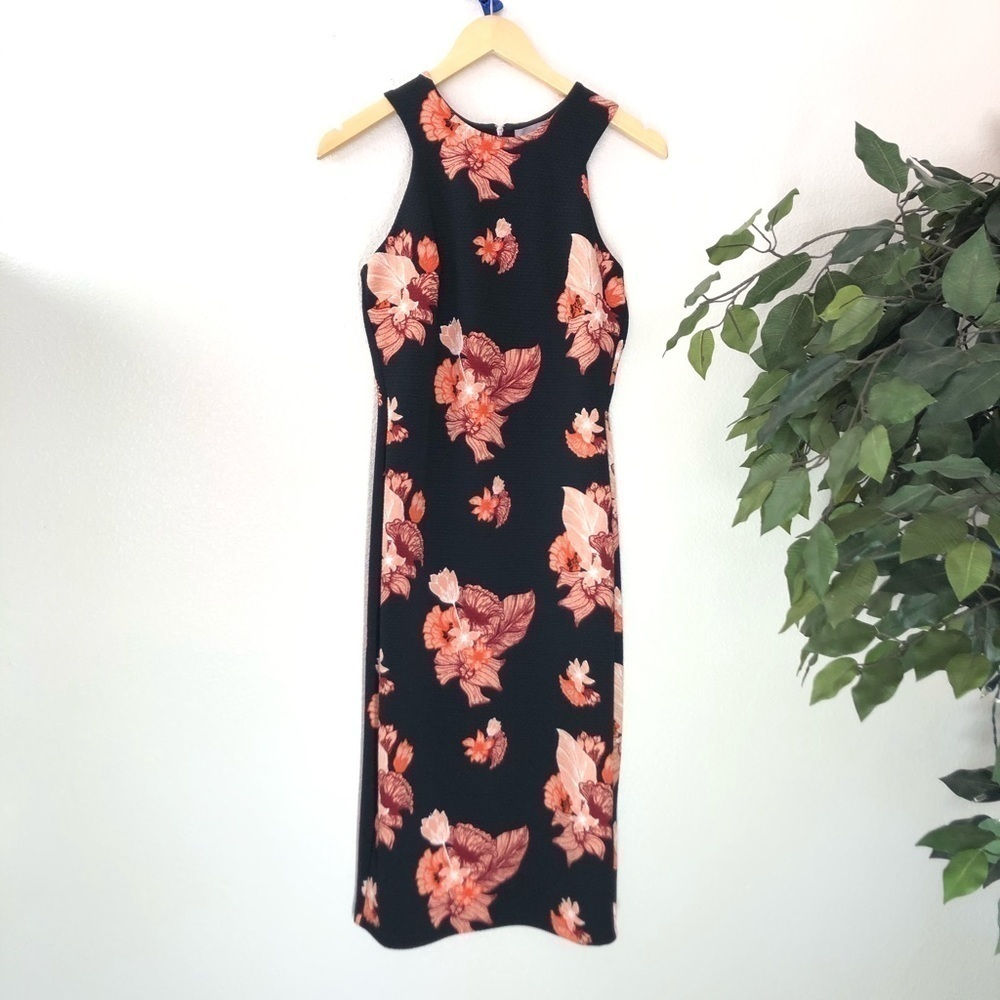 H&M Tight Floral Knee Length Dress